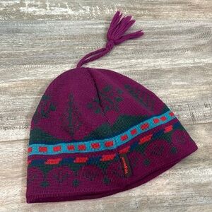 Vintage Wigwam Made in USA 100% Wool Knit Cap Snow Ski Beanie